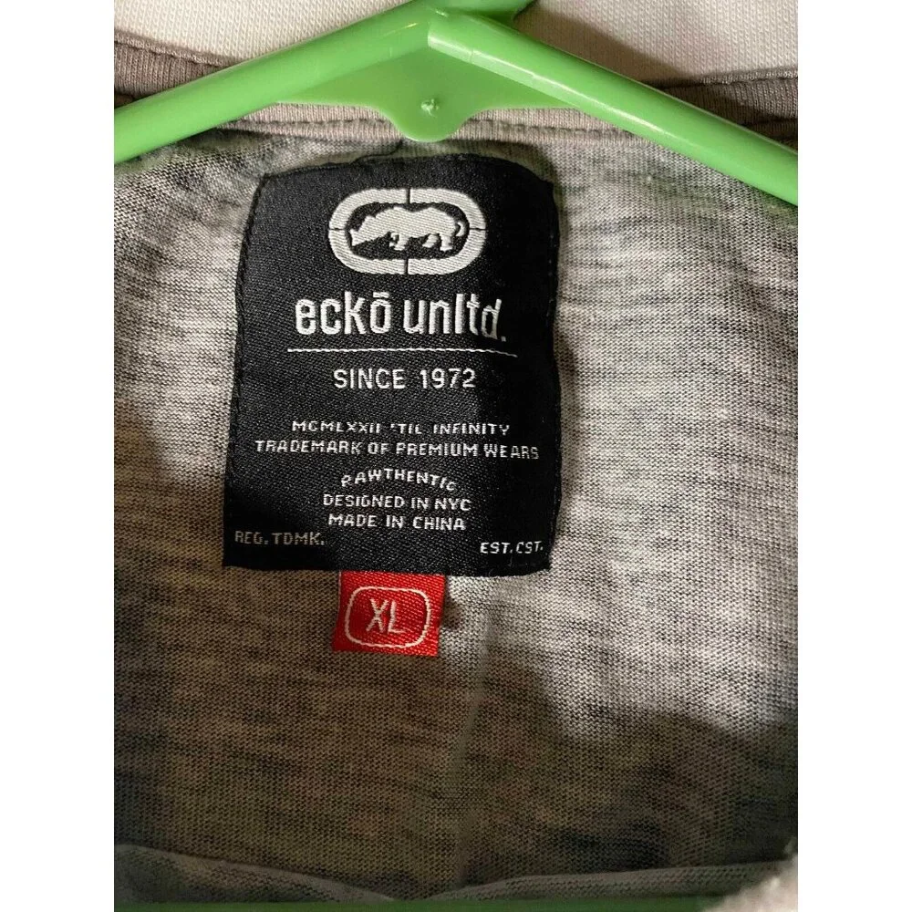 Ecko Unltd. Black White Tie Dye T-Shirt Mens XL Graphic Hip-Hop Tee Y2K - Picture 4 of 8